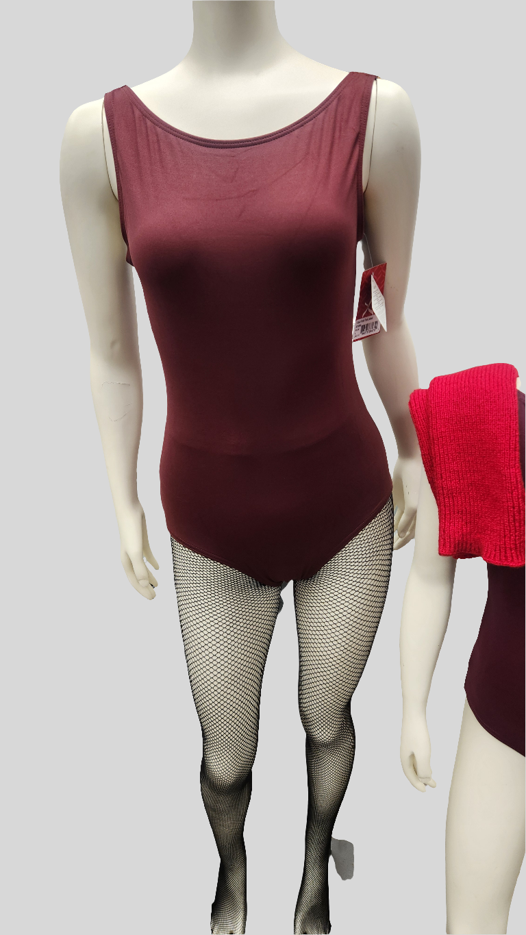 Pinched V-back Tank Leotard